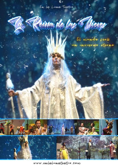 Cartel de la obra de teatro "La Reina de las Nieves" de la compañía En la Luna Teatro
