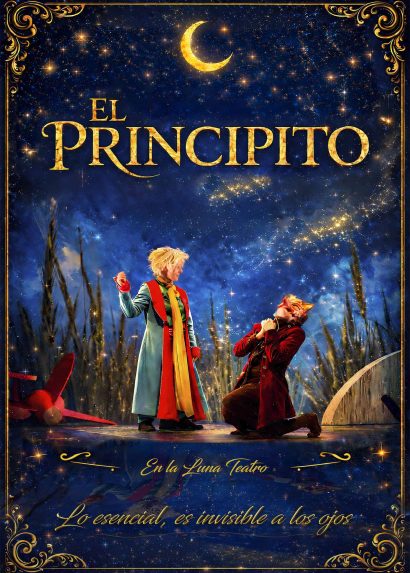 Cartel de la obra "El Principito" de la compañía En la Luna Teatro
